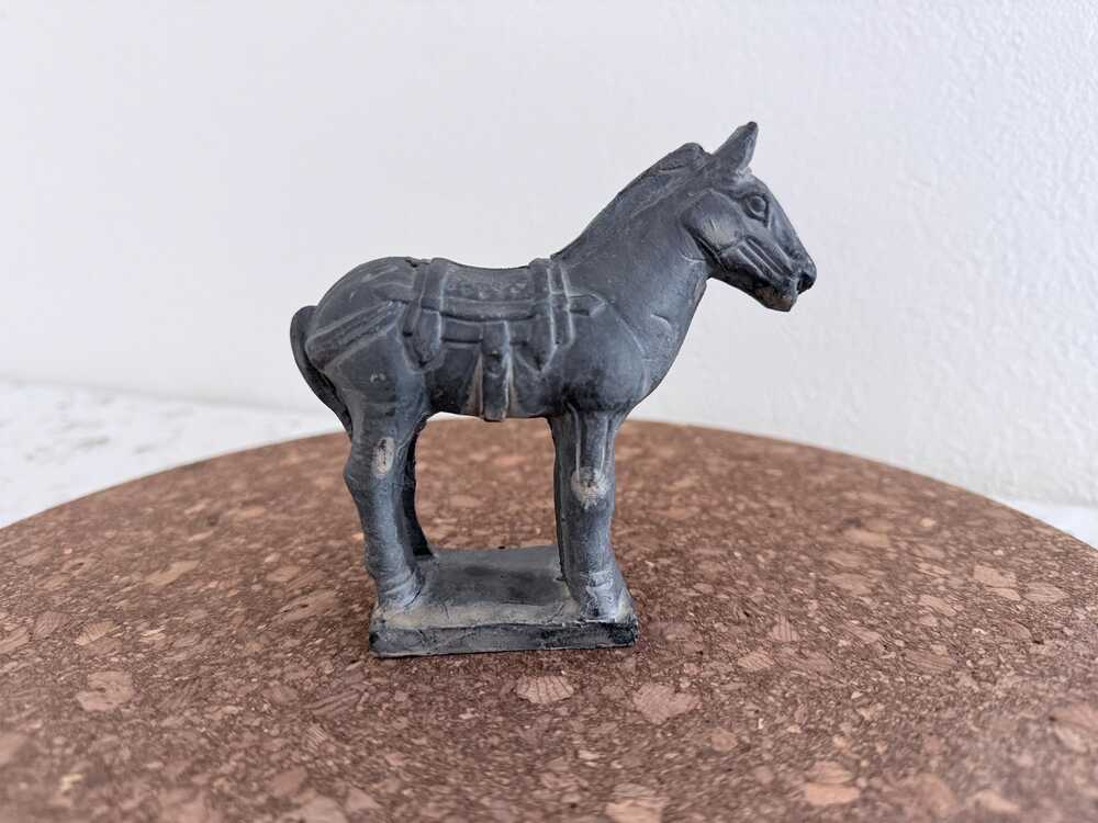 Vintage Chinese Terracotta Warrior Horse Figurine, Clay Pottery Replica, Asian I